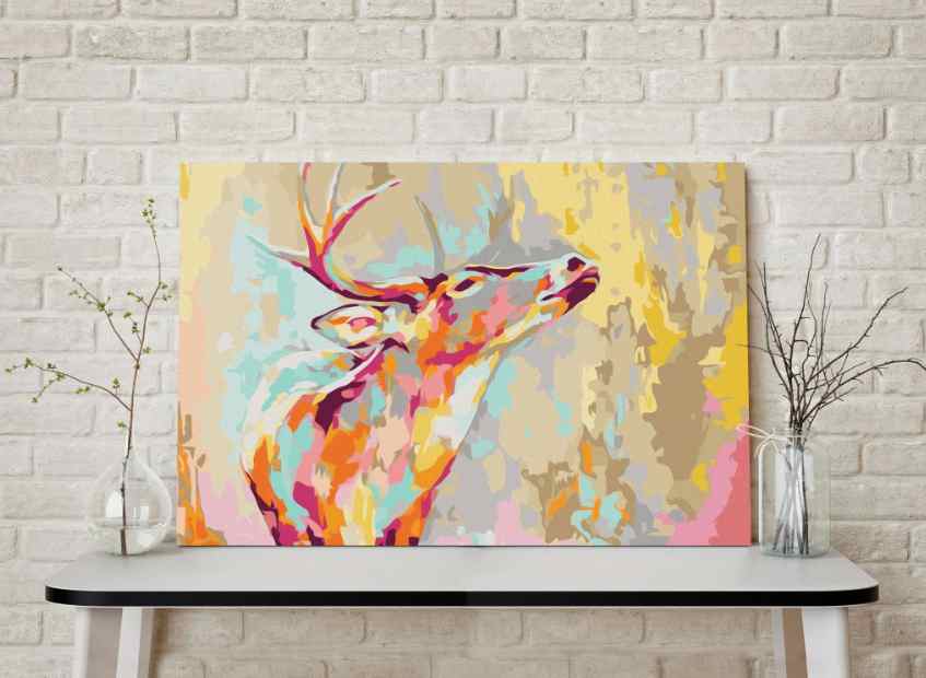 Deer paint by numbers